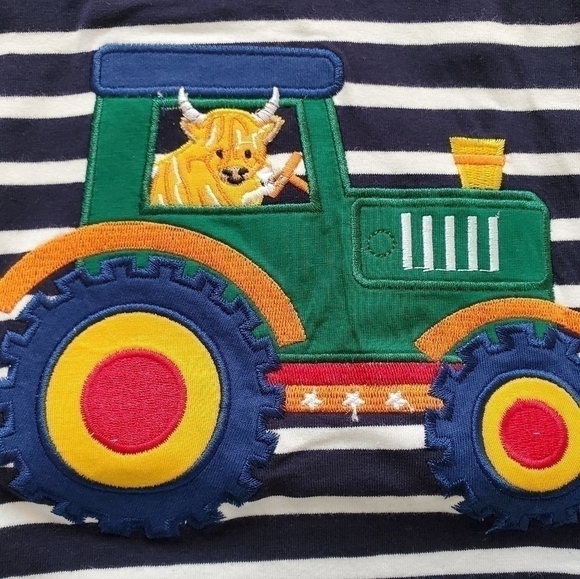 Highland Cow and Tractor Applique Long-Sleeve Top - Picture 14 of 16